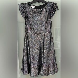 Zac Posen Glittering Velvet Black and multicoloured girls Dress